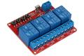 Extension module; relay; MP-4KIR; 12V; 4 channels; control by IR remote controler; screw