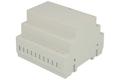 Enclosure; DIN rail mounting; Z109J; ABS; 88mm; 89mm; 65mm; light gray; 5 modules; Kradex; RoHS; black hitch 1 pc; screw 3/23 4 pcs