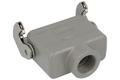 Connector housing; Han A; 19200101730; 10A; metal; straight; for cable; entry for M20 cable gland; with single locking lever; grey; IP65; Harting; RoHS