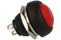 Switch; push button; PBS33R; OFF-(ON); red; no backlight; solder; 2 positions; 1A; 250V AC; 12mm; 14mm