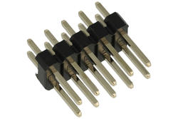 Piny (wtyk); kołkowe; PLD10S; 2,54mm; czarny; 2x5; proste; 2,5mm; 3/6,1mm; przewlekany (THT); złocone; RoHS