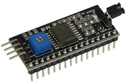 Moduł rozszerzeniowy; ekspander; A-CM-I2C/LCD; 5V; PCF8574T; I2C; kołkowe; z potencjometrem; do wyświetlaczy LCD 2x16