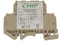 Przekaźnik; instalacyjny; interfejsowy; SSR (półprzewodnikowy); 1-fazowy; VC-04; 10mA; 10÷30V; DC; AC; 500mA; 10÷30V; DC; AC; na szynę DIN35; 1 styk przełączny; Chip