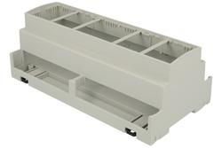 Enclosure; DIN rail mounting; ZD1010J; ABS; 178mm; 90mm; 65mm; light gray; Kradex; RoHS; black hitch 1 pc; UL94-V0