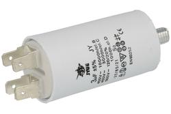 Capacitor; motor; JY-103; 3uF; 450V; fi 30x49mm; 6,3mm connectors; screw without nut; JYC; RoHS