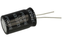 Capacitor; electrolytic; 4700uF; 25V; RT1; RT11E472M1627; fi 16x27mm; 7,5mm; through-hole (THT); bulk; Leaguer; RoHS