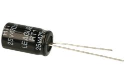 Kondensator; elektrolityczny; 470uF; 25V; RT1; RT11E471M0814; fi 8x14mm; 3,5mm; przewlekany (THT); luzem; Leaguer; RoHS