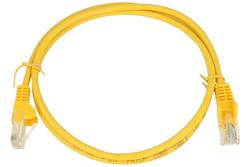 Cable; patchcord; U/UTP; CAT 5e; 1m; yellow; RJ4510Yo; stranded; CCA; round; PVC; 2x RJ45 plugs; Goobay; RoHS