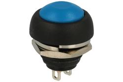 Switch; push button; PBS33BL; OFF-(ON); blue; no backlight; solder; 2 positions; 1A; 250V AC; 12mm; 14mm