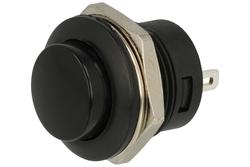 Przełącznik; przyciskowy; PS507A-BB; OFF-(ON); czarny; bez podświetlenia; do lutowania; 2 pozycje; 3A; 250V AC; 16mm; 19mm; SCI