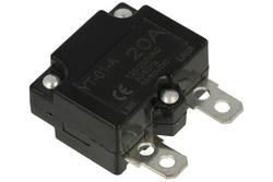 Wyłącznik nadprądowy S; bimetaliczny; L2-20A; 20A; 250V AC; 1 tor; na panel; konektory 6,3mm