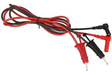 Test leads; PCM W3; for multimeter; hook; safe; angled; 1m; silicon; black & red; 300V; Parrot Invent