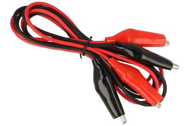 Test leads; T-TL-2x; 2x crcodile clip; not applicable; 1m; black & red; 60V