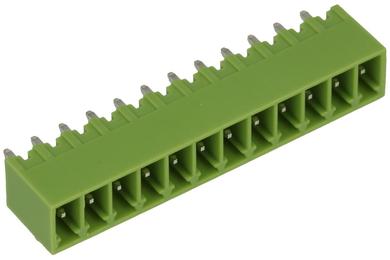 Terminal block; XY2500V-F-12P3.5; 12 ways; R=3,50mm; 7mm; 8A; 125V; through hole; straight; closed; green; Xinya; RoHS