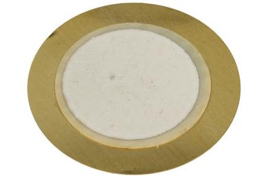 Buzzer piezoelektryczny; FT-G27T6.5A2; 80 dB; fi 27mm; 6,5kHz; powierzchniowy (SMD); bez sprzężenia; mosiądz; blaszka; 24nF; RoHS