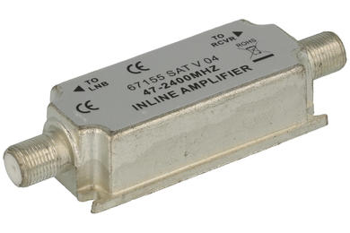 Antenna amplifier; W-SAT V 04; 15V; F; F; 1; 1; 47÷240MHz; 20dB