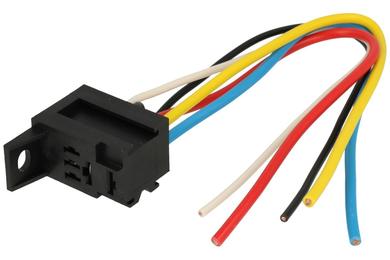 Relay socket; GPd micro; with cable; black; with a rectifying extinguishing diode; with connecting bracket; Martex; RoHS; Compatible with relays: FRC7; HFV6