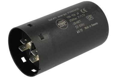 Kondensator; silnikowy (rozruchowy); 412803420 130uF-156uF; 143uF; 250V AC; fi 45,5x84mm; konektory 6,3mm; śruba bez nakrętki; Ducati; RoHS