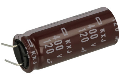 Kondensator; elektrolityczny; 120uF; 400V; fi 16x40mm; 7,5mm; przewlekany (THT); luzem