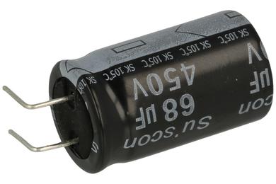 Kondensator; elektrolityczny; 68uF; 450V; TK; TKR680M2WL31,5H; fi 18x31,5mm; 7,5mm; przewlekany (THT); luzem