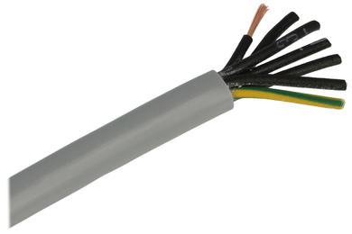 Wire; mains; JZ-500; 7x0,50mm2; stranded; Cu; gray; round; PVC; 6,9mm; 500V; Helukabel; RoHS