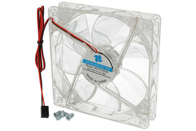 Fan; AW-12B-BG; 120x120x25mm; slide bearing; 12V; DC; 2,1W; 66m3/h; 20dB; 100mA; 1000RPM; 2 wires; Akyga; RoHS
