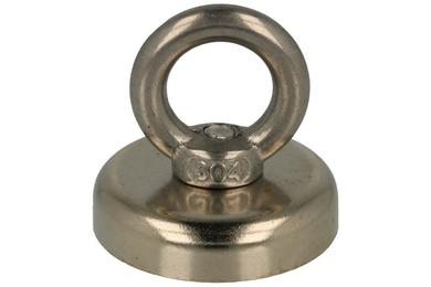 Magnes stały; cylindryczny z uchem; MzU; 32mm; 2mm; 33mm; neodymowy; udźwig 25kg