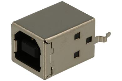 Gniazdo; USB B; 152-W; USB 2.0; czarny; przewlekany (THT); proste; pionowe; brąz fosforowany; RoHS Gniazdo; USB B; 152-W; USB 2.0; czarny; przewlekany (THT); proste; pionowe; brąz fosforowany; RoHS