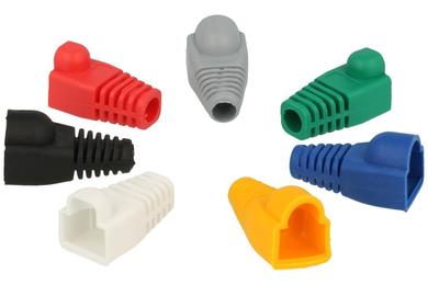 Plug cover; RJ45 8p8c; OYRJ45; for cable; straight; yellow; RoHS