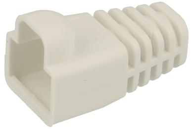 Plug cover; RJ45 8p8c; OWRJ45; for cable; straight; white; RoHS
