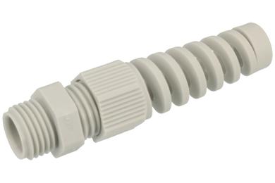 Cable gland with grommet; BFK 7; polyamide; IP68; light gray; PG7; 3÷6,5mm; 12,5mm; with PG type thread; Bopla; RoHS