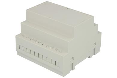 Enclosure; DIN rail mounting; Z109J; polystyrene; 88mm; 89mm; 65mm; light gray; 5 modules; Kradex; RoHS; black hitch 1 pc; screw 3/23 4 pcs