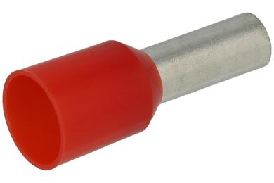 Cord end terminal; 12mm; ferrule; insulated; KRI1000R12; red; straight; for cable; 10mm2; tinned; crimped; 1 way
