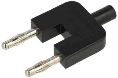 Adapter; Amass; 26.201.2; 2x wtyk bananowy 4mm / gniazdo bananowe 4mm; czarny; 54mm; rozgałęziacz; 32A; 60V; mosiądz niklowany; ABS; RoHS