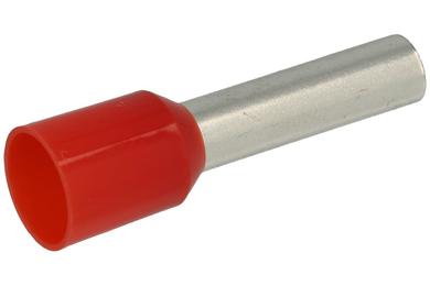 Cord end terminal; 18mm; ferrule; insulated; KRI1000R18; red; straight; for cable; 10mm2; tinned; crimped; 1 way
