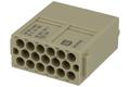Plug; Han DD; 09140173001; 17 ways; polycarbonate; straight; for cable; crimped; 10A; 150V; white; Harting; RoHS