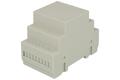 Enclosure; DIN rail mounting; Z107J; ABS; 53mm; 90mm; 65mm; light gray; 2 modules; Kradex; RoHS; black hitch 1 pc