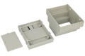 Enclosure; DIN rail mounting; Z108J; ABS; 70mm; 90mm; 65mm; light gray; 4 modules; Kradex; RoHS; black hitch 1 pc; UL94-V0