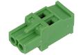 Terminal block; 2EGTKA-5.08-02P; 2 ways; R=5,08mm; 25,8mm; 12A; 300V; for cable; straight; round hole; slot screw; screw; horizontal; 2,5mm2; green; Golten; RoHS