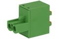 Terminal block; 2ESDB-02P; 2 ways; R=5,08mm; 18mm; 12A; 300V; for cable; angled 90°; square hole; spring; 0,2÷2,5mm2; green; Dinkle; RoHS