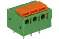 Terminal block; screwless; GT142R-5.08-03P-14-00AH; 3 ways; R=5,08mm; 14mm; 10A; 250V; through hole; straight; round hole; spring; 0,34÷1,5mm2; green; Golten; RoHS