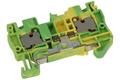 Connector; DIN rail mounted; grounding; DP4-PE; green-yallow; spring; 0,2÷6mm2; 1 way; Dinkle; RoHS