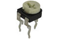 Potentiometer; mounting; horizontal; single turn; RM-p2,5x5-104; 100kohm; linear; 30%; 0,1W; through-hole (THT); carbon film; RM065; RoHS