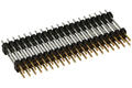 Pin header; pin; NHE-400-DD12; 2,54mm; black; 2x20; straight; double deck; 15mm; 3/5mm; through hole