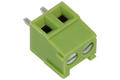 Terminal block; XY303V-02P 3.81mm; 2 ways; R=3,81mm; 9,2mm; 9A; 130V; through hole; straight; lift type; slot screw; screw; horizontal; 0,75mm2; green; Xinya; RoHS