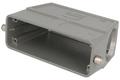 Connector housing; Han A; 19300240548; 24B; metal; angled 45°; for cable; one side cable entry; for single locking lever; entry for M40 cable gland; grey; IP65; Harting; RoHS
