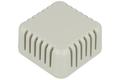 Enclosure; multipurpose; HM1551V1GY; ABS; 40mm; 40mm; 20mm; IP30; light gray; snap; venting holes; Hammond; RoHS; UL94-HB