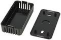 Enclosure; multipurpose; HM1551V2BK; ABS; 80mm; 40mm; 20mm; IP30; black; venting holes; snap; Hammond; RoHS; UL94-HB