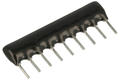 Resistor network; DR1/8W5%8*220k; 8; 220kohm; SIL9; through-hole (THT); 5%; 0,125W; RoHS