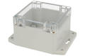 Enclosure; multipurpose; G256CMF; polycarbonate; 82mm; 80mm; 55mm; IP65; light gray; transparent lid; mounting brackets; Gainta; RoHS